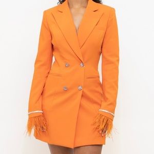 Miss Circle Orange Blazer Dress NWT